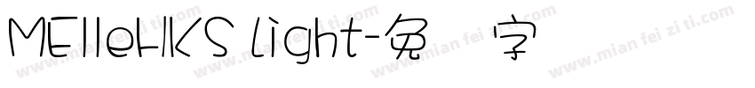 MElleHKS Light字体转换
